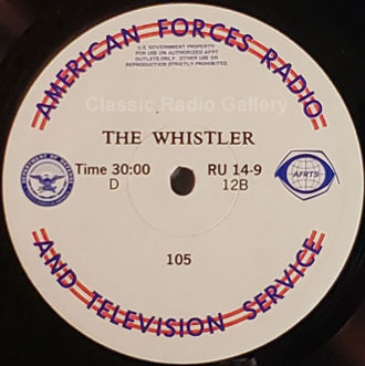 The Whistler radio transcription disc